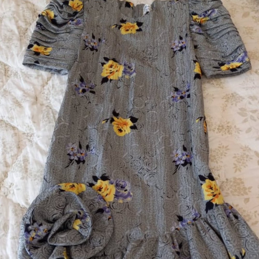 Vintage Silk Short-sleeve Dress